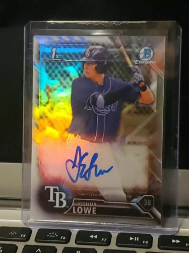 JOSHUA/JOSH LOWE 169/499 ROOKIE AUTO 2016 1ST BOWMAN CHROME REFRACTOR Rays
