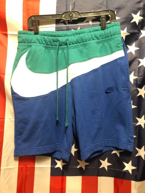 green nike sweat shorts