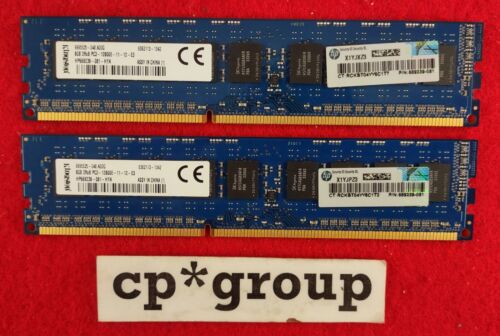 LOT OF 2 Kingston 8GB 2Rx8 PC3-12800E DDR3-1600 ECC Server RAM 669239-081