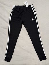 Adidas Women Essentials 3-Stripes Fleece Pants Black Small