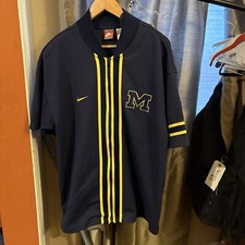 Vintage Nike Michigan Wolverines Basketball Warmup Full Zip Mens Size Large