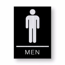 Men Bathroom Metal Sign men's restroom business restaurant MS019c