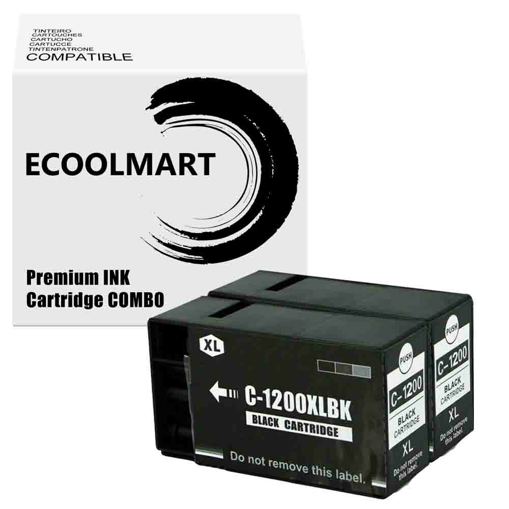 2BK Ink Cartridge Compatible for PGI1200XL PGI-1200XL MAXIFY MB2120 MB2720