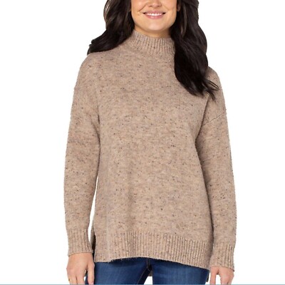 WW Brand Ladies' Nep Yarn 5% Wool Sweater XS Tan NWT