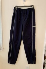Vintage 80  s Women  s Black Line Up Golf Med Nylon Track Athletic Pants