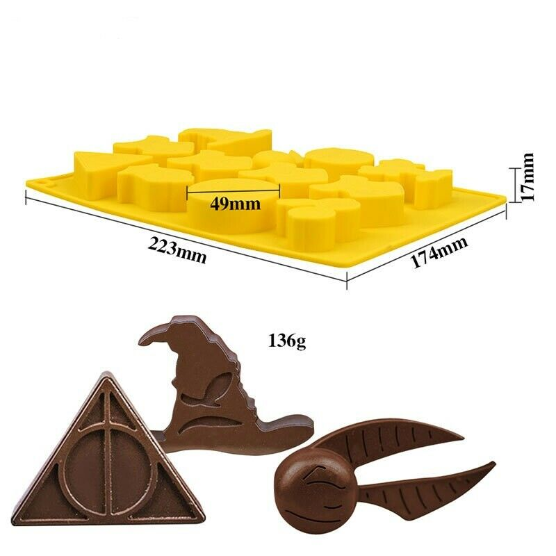 AU Harry Potter Symbols Character Ice Cube Chocolate Silicone Mold ...