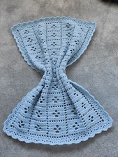 Handmade Baby Blue 'Call The Midwife' Baby Blanket. FREE P P
