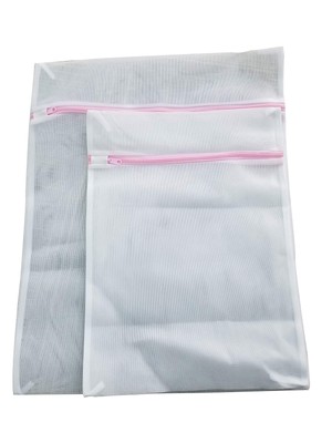 NbGa61 Mesh Laundry Bags, white