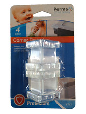 BNIP Perma Child Safety Pack of 4 Clear Silicone Large Corner Protectors 4cm