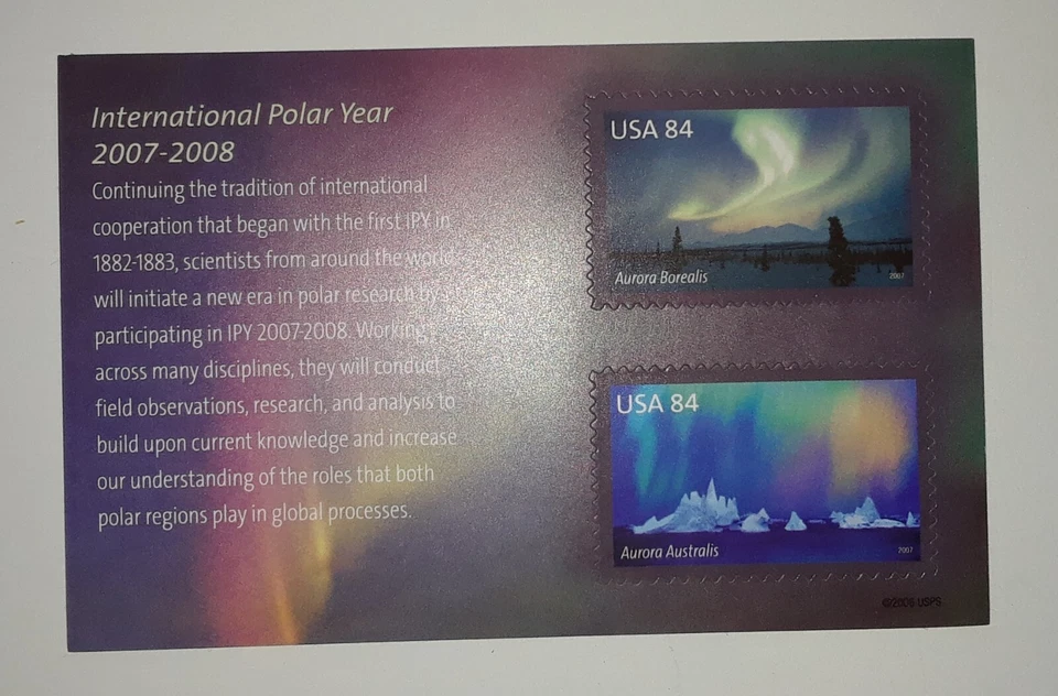 Five panes of INTERNATIONAL POLAR YEAR 2007-2008 84¢ US Stamps. USA Scott # 4123 - Image 2 of 4