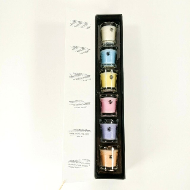 Pecksniffs England Signature Fragrance 6 Count Votive Candle Collection