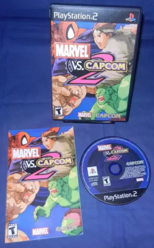 PS2; Marvel vs. Capcom 2, w/Manual, Rated T, Good-VG, Free Shipping