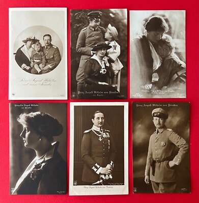 6 x AK ADEL & MONARCHIE 1915/16 Prinz August Wilhelm mit Familie ( 143012