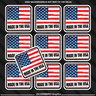 Set 10 Adesivi Bandiera USA - Decalcomanie A Forma Di Stelle E Strisce Resistenti Per Auto, Valigia, Notebook - 5