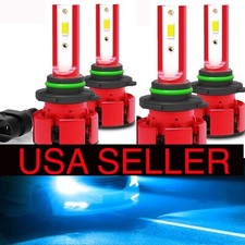 9006xs + 9005xs BLUE LED Headlight Bulbs For Chrysler 300 2005-2010 Low High SET