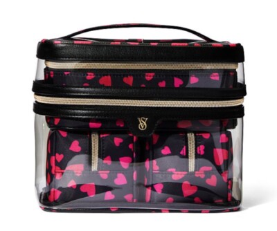 NEW Victoria Secret Train Case 4 Piece Cosmetic Bag Set 