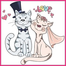 30 Custom Cat Love Personalized Address Labels