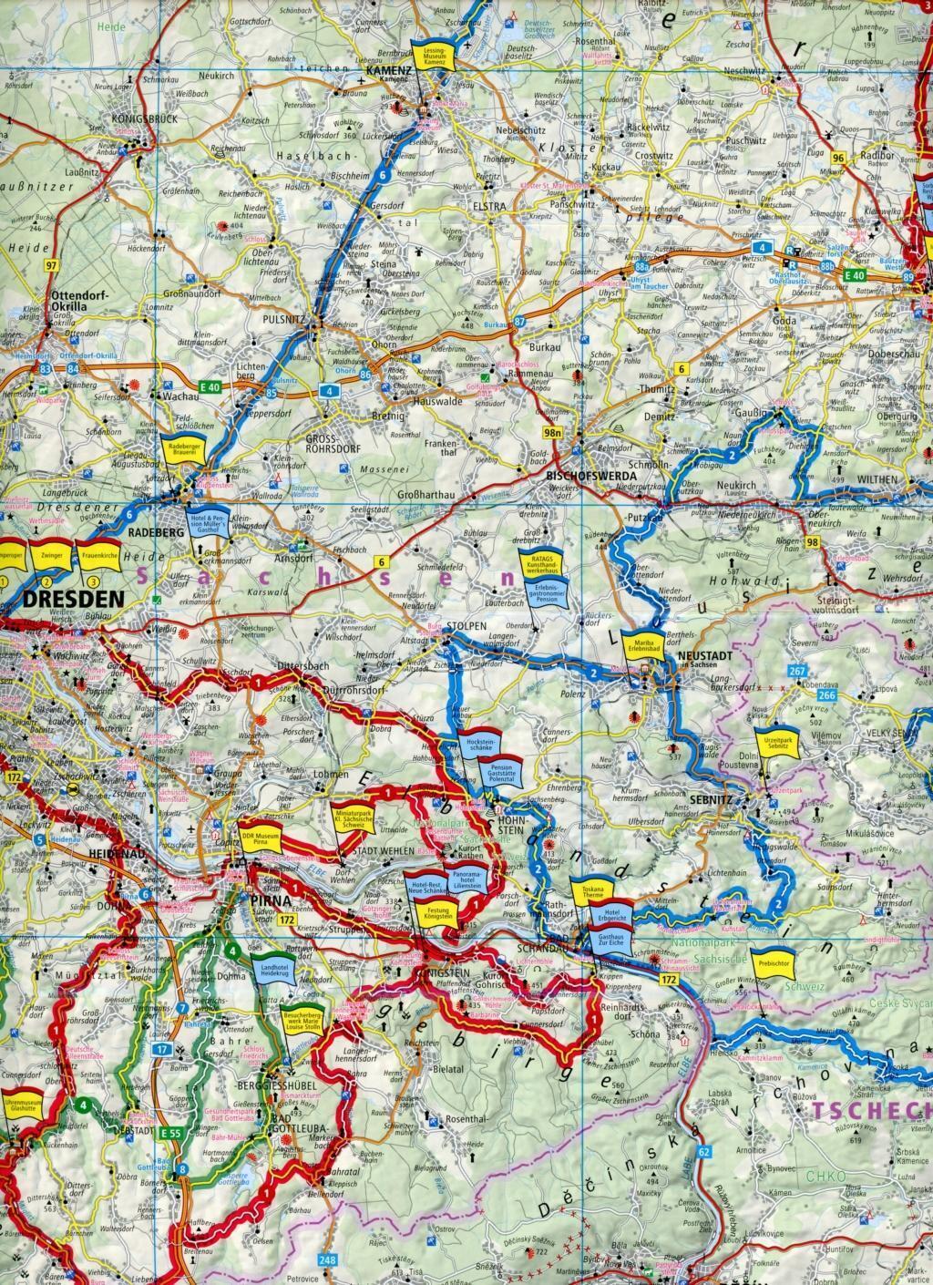 Thumbnail - Motorradkarte Lausitz, Sächsisches Elbland - Sächsische Schweiz 1 :