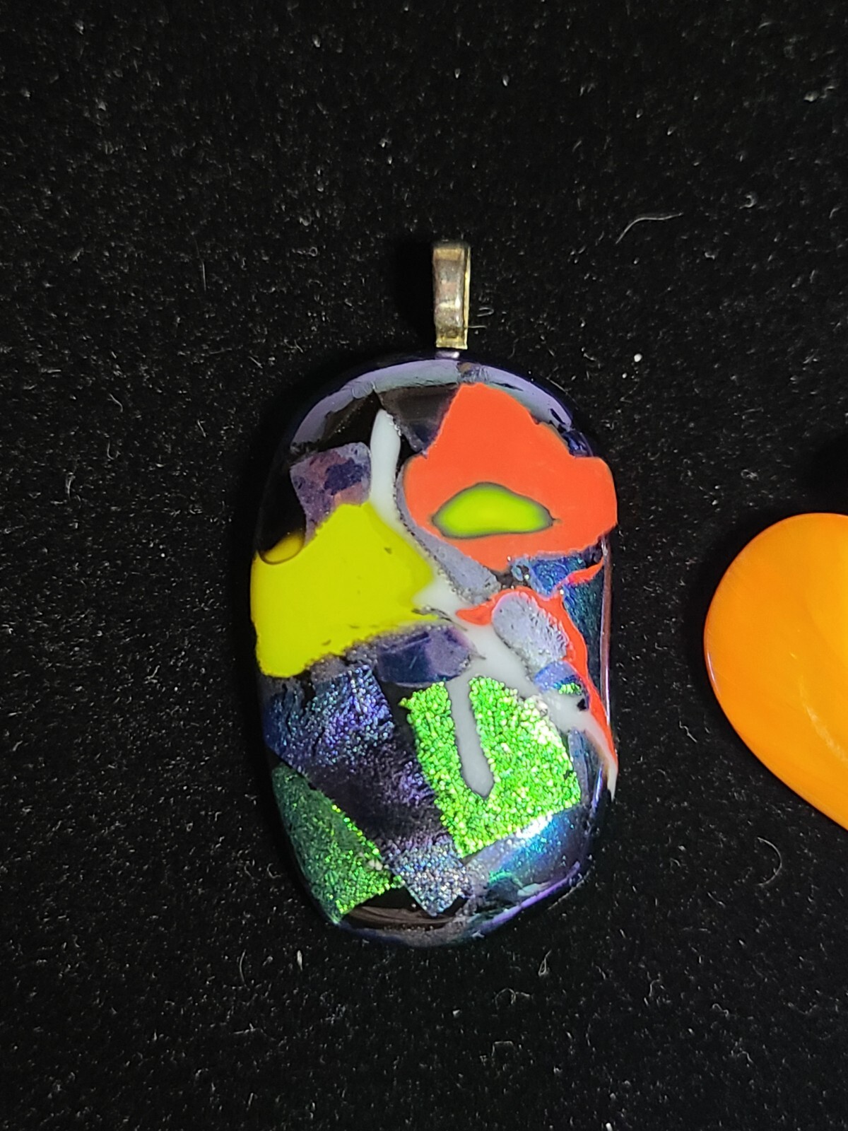Dichroic Patchwork Handcrafted Glass Pendants And… - image 4