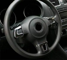 ALU Lenkrad Abdeckung Blenden Clip Chrom f&uuml;r VW Eos Tiguan Toura Carbon SET