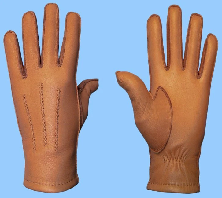 NEW MENS size 8.5 or Med GENUINE AMERICAN DEERSKIN LEATHER GLOVES-CASHMERE LINED