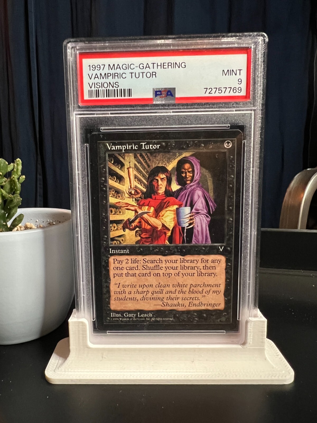 1997 Magic the Gathering | Vampiric Tutor | Visions | PSA 9