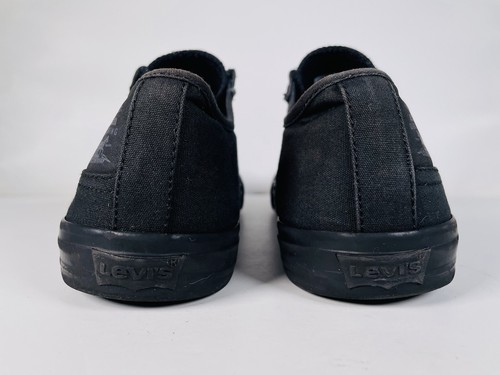 Levi’s Strauss Men’s 8.5 Capellada de Lona Black On Black Canvas Low Top 719717 - Picture 10 of 14