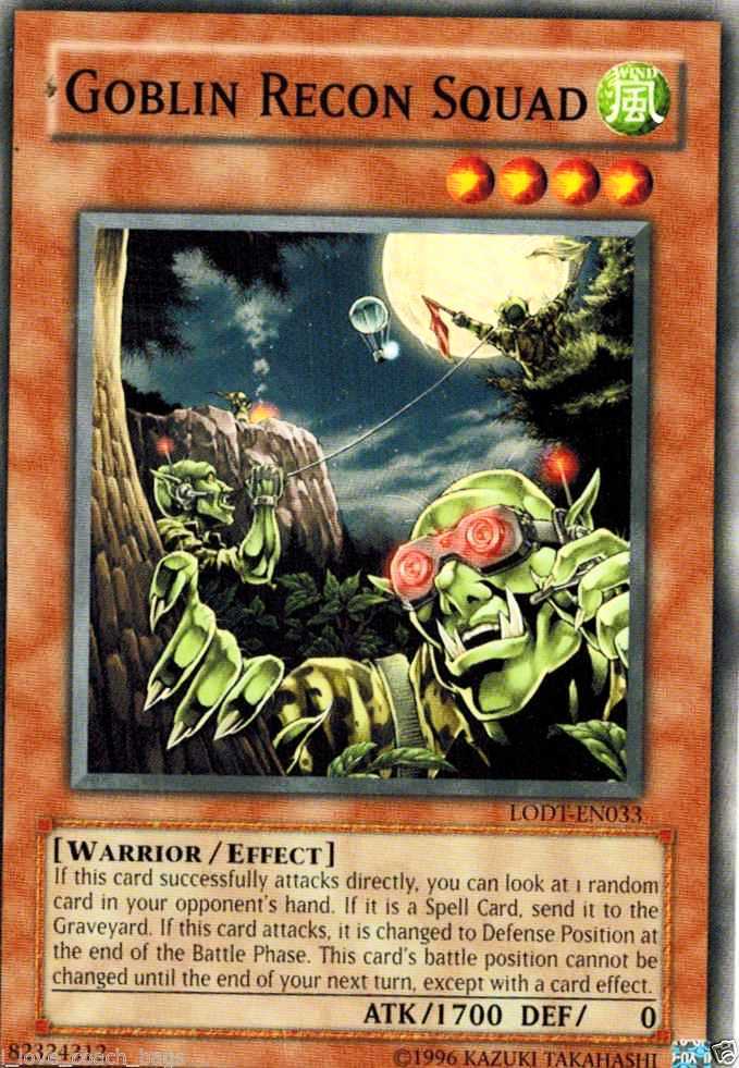 yugioh goblin cards Yu-Gi-Oh : LODT-EN033 1st Ed Goblin Recon Squad Common Card