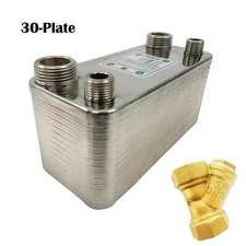30-Plate Domestic Hot Water Exchanger Stainless Steel Brazed Plate Heat Exchange