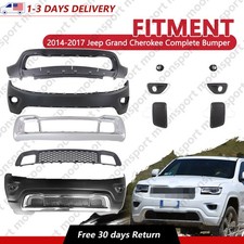 Complete Front Bumper Kit Wfog Lights Fit 2014-2016 Jeep Grand Cherokee