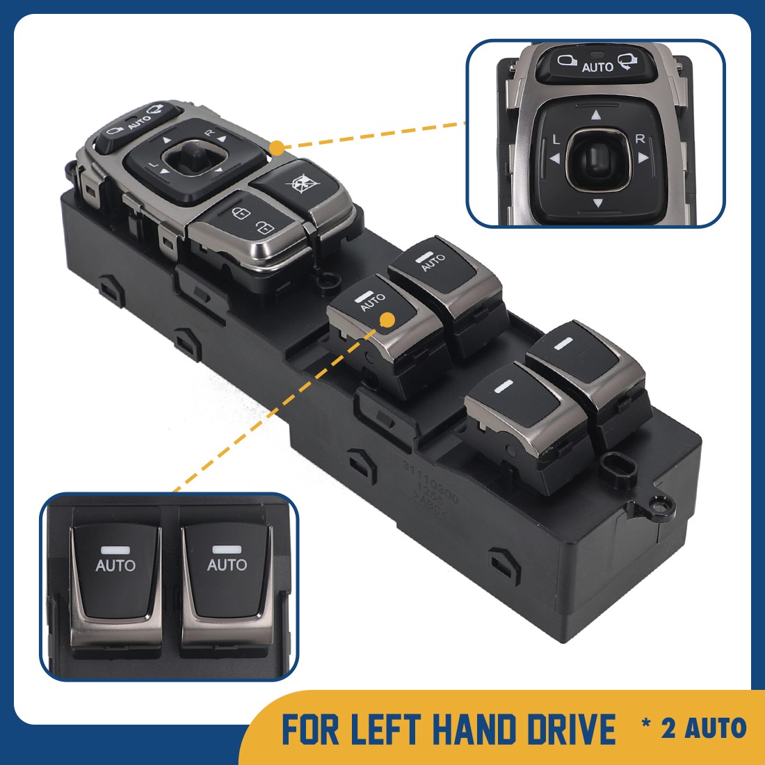 LHD Master Power Window Switch For Hyundai Azera Grandeur 2011