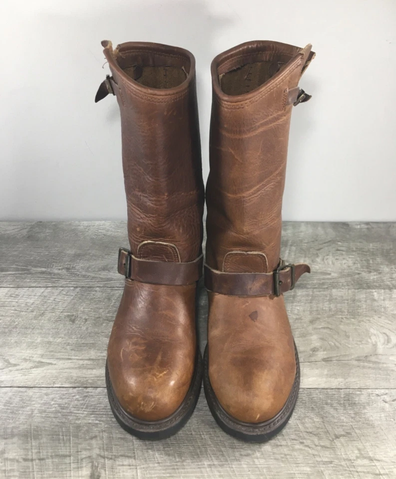 Carolina Moto Ingeniero Arnés Montar Motocicleta Cuero Mujeres Botas Talla 8 Foto 3 de 4