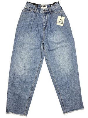 Karl Kani Kahlana Jeans Women s 2 High Rise Slim Fit Pleated Y2K Vintage Style