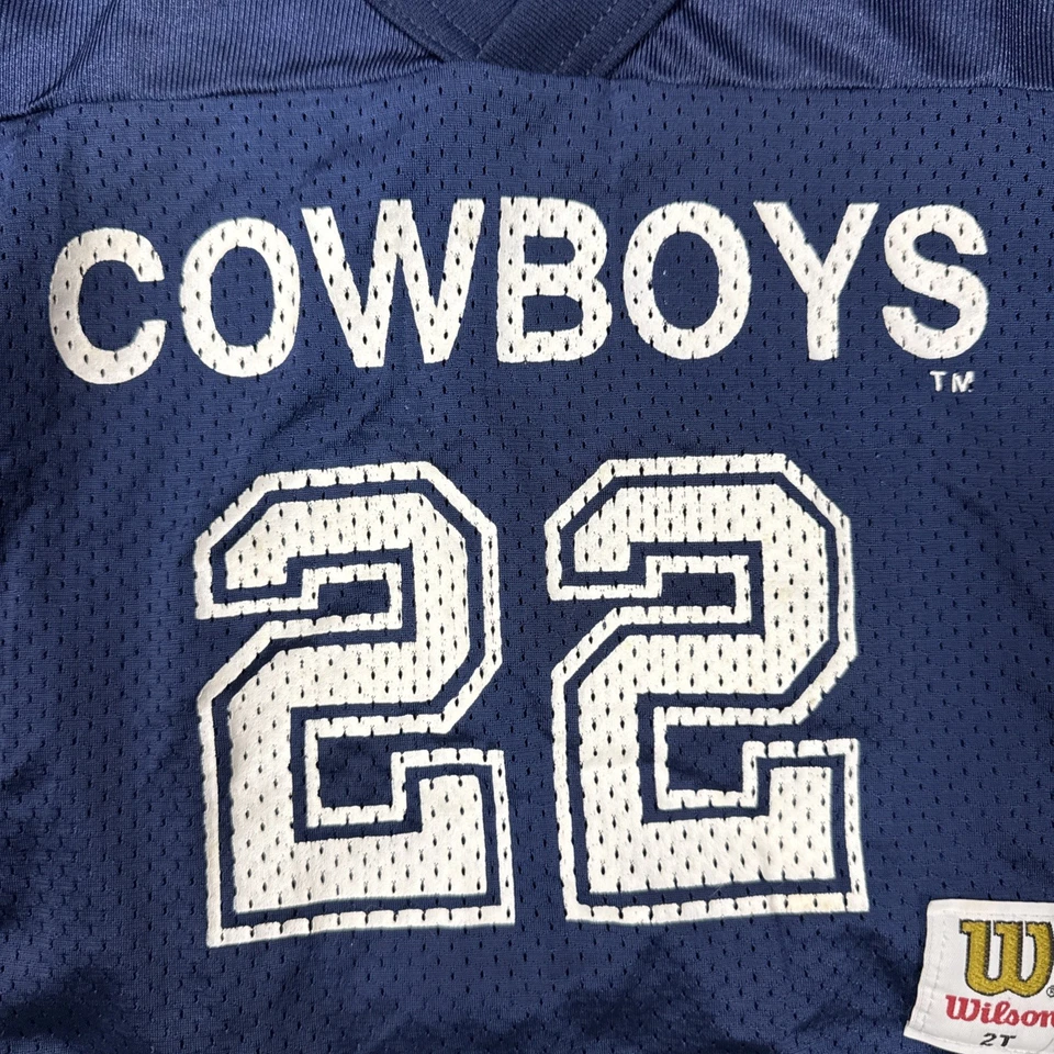 Camiseta deportiva vintage Emmitt Smith Dallas Cowboys #22 NFL Wilson para niños pequeños talla 2T Foto 2 de 4