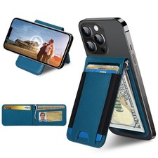 for Magsafe Wallet with Money Clip, Adjustable Stand and Open ID Window, Magn...