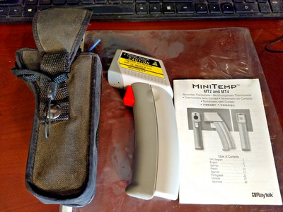 Raytek MINITEMP MT4 Infrared Mini Temperature Laser Thermometer Gun WORKS GOOD