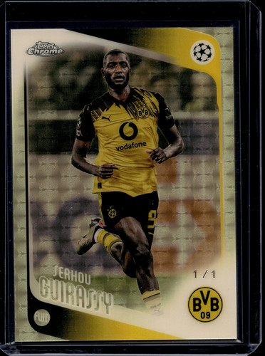 2026 Topps Chrome UEFA Serhou Guirassy Superfractor 1/1 #59 Dortmund