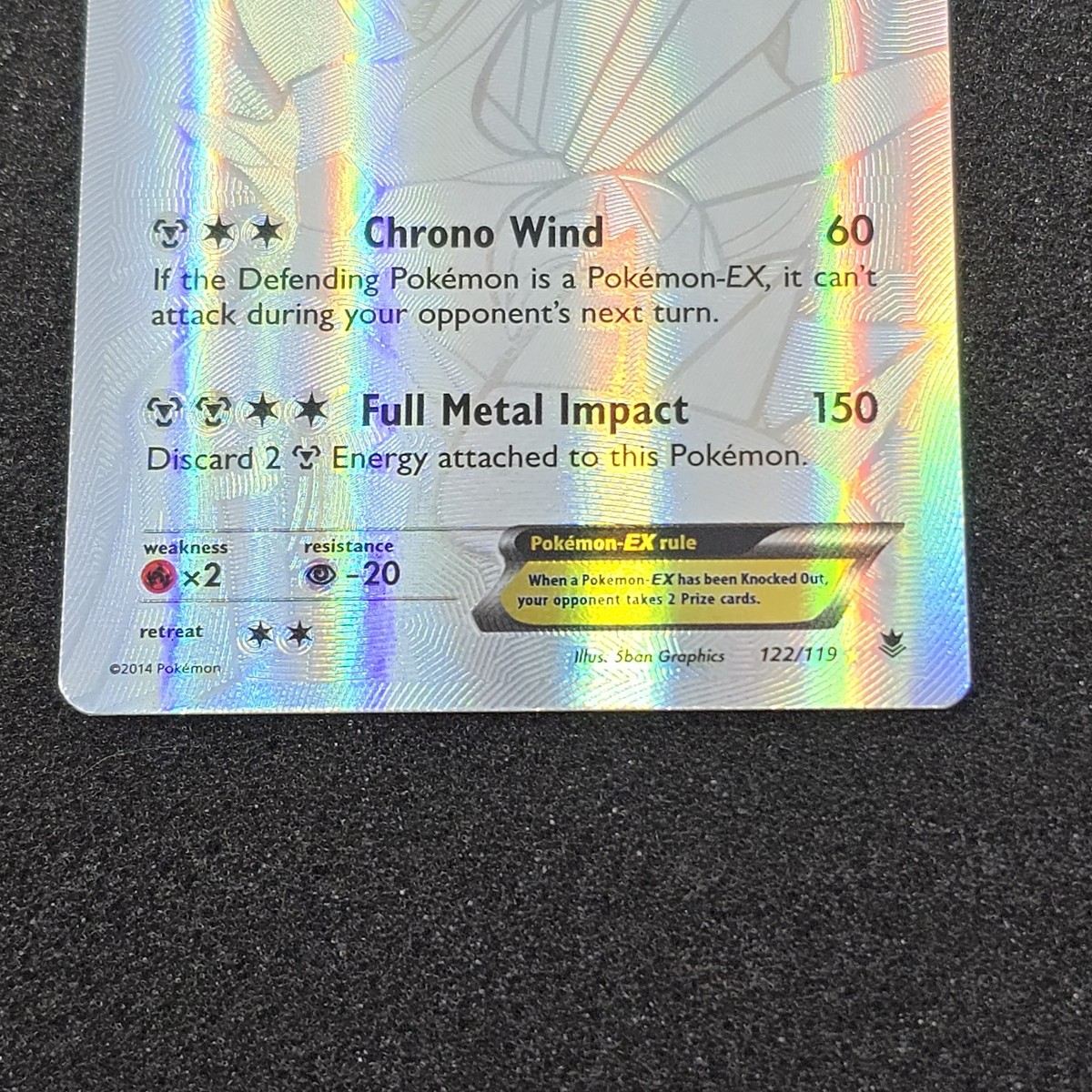 Pokémon Dialga EX Secret Rare Holo Full Art 122/119 XY Phantom