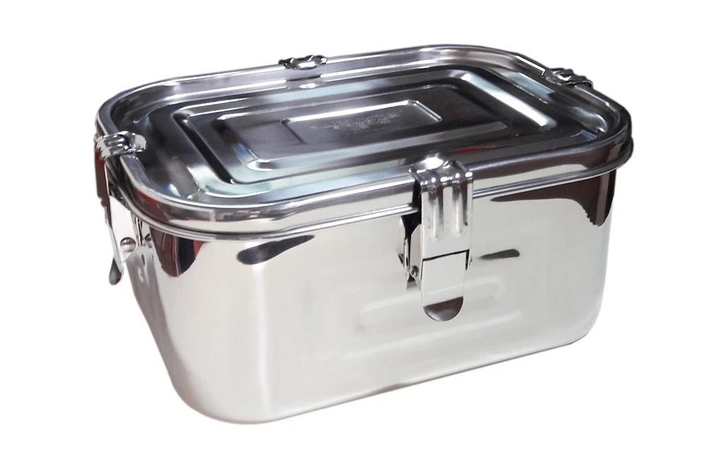 Stainless Steel 101oz(3L)Rectangular Seal Kimchi Food Leakproof Airtight Stor...