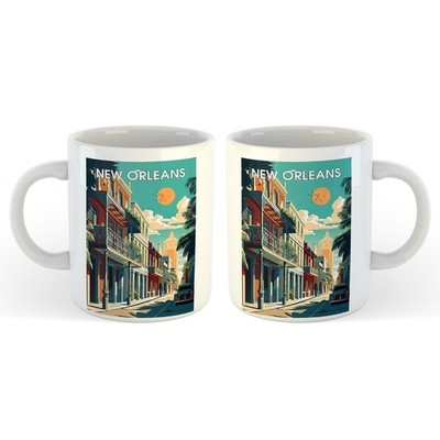 11 Unzen Keramiktasse - Urlaubsstädte - New Orleans - Reiseziele der Welt - Urlaubsgeschenk