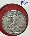 1936 P Walking Liberty Half Dollar US 90% Silver 50 Cent FACE U.S Coin