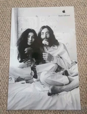 Vintage Apple 11x17 Think Different Laminated Poster Yoko Ono John Lennon