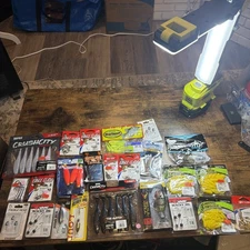 FISHING LOT BUCCA RAPALA CRUSH CITY MISTER TWISTER WACKY JIG HOOKS SWIMBAITS 