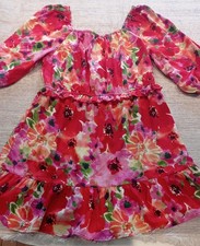 Pepco Dress Size 18  flattering boho Fit n Flare Floral  Holiday tp98#