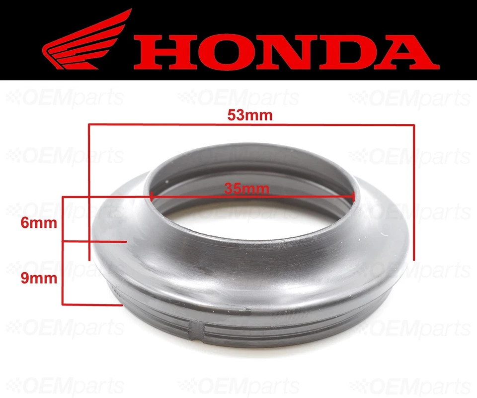 Juego de (2) sellos antipolvo horquilla delantera Honda (ver tabla de montaje) #91254-434-003 Foto 3 de 3