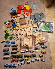 Large Magnetic Wooden Train Lot Thomas, Brio, Imaginarium Trains, Track