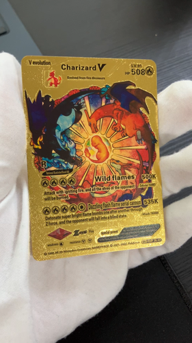 Charizard V Gold Foil Textured Display Card - Video 1 of 1