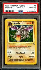 PSA 10 GEM MINT Aerodactyl 1/62 HOLO RARE Fossil Pokemon Card