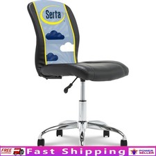 Ergonomic Armless Task Chair W/ Mesh Back Soft Cushion Comfortable Home Office