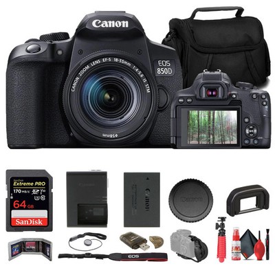 Canon EOS 850D / Rebel T8i DSLR Camera W/ 18-135mm Lens + 64GB
